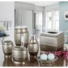 Creative Scents Dublin Silver Bathroom Accessories Set Complete - Brushed