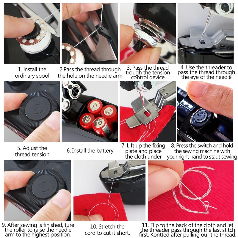 Handheld Sewing Machine, Mini Portable SewingMachine for Beginners, Electronic Small