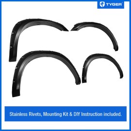 TYGER Bolt-Riveted Style Fender Flare fit 2010-2018 Dodge Ram 2500 3500