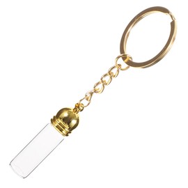 CALLARON Anhänger Flasche aus Glas für Parfüm – Schlüsselanhänger aus transparentem Glas, leere Halskette mit Karabinerverschluss & Tür – Schlüssel, ideal für ätherische Öle und personalisierte Düfte