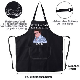 MYSOMY British TV Cooking Apron Peter Fans Gifts What A Sad Little Life Jane Gifts Peter Inspired Apron (What a Sad UK)