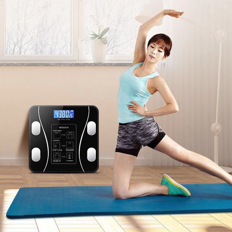Electric Weighing Scale LCD Display Smart Body Fat Scale Tempered
