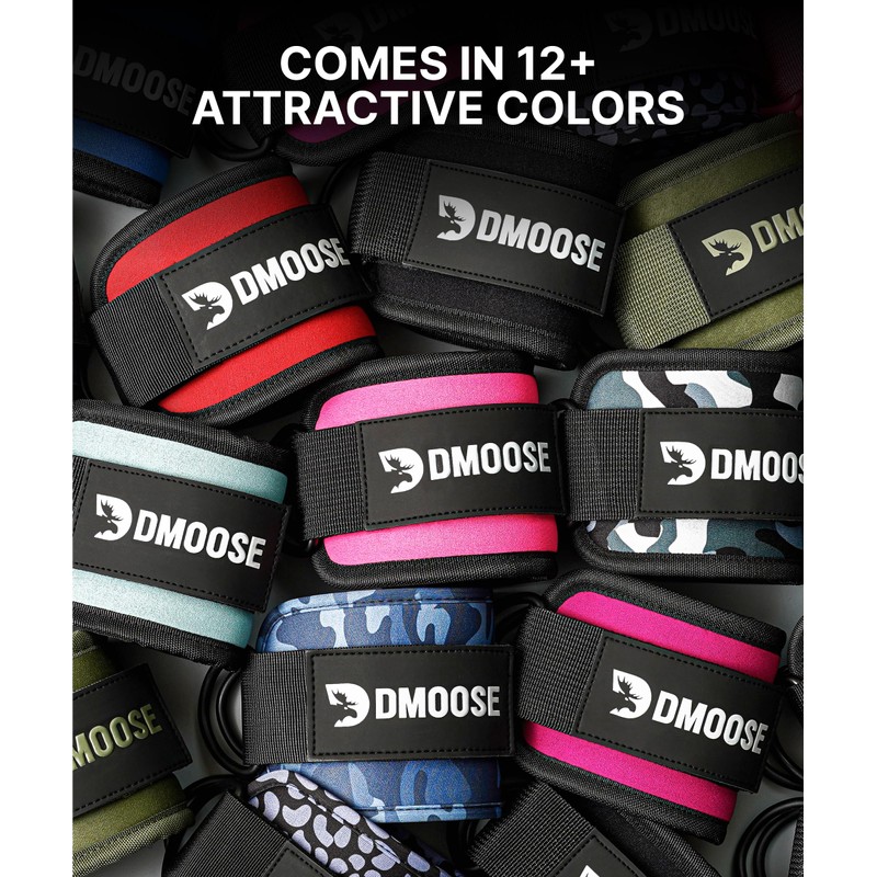 DMoose Fitness Ankle Straps for Cable Machines - One Size