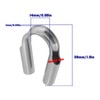 ECSiNG 4pcs 6mm Wire Rope Tube Thimble Stainless Steel Cable