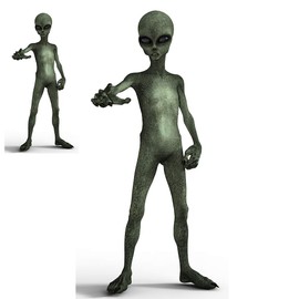 Wet Paint Printing + Design SP12084 Grey Alien Cardboard Cutout