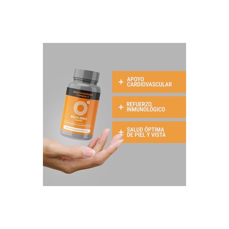 Bajo Zero Fortium – Suplemento Multivitamínico con Omega 3 –