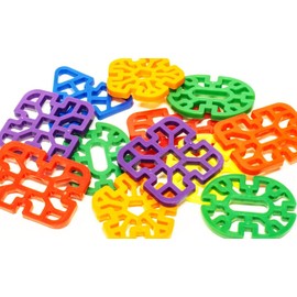 Bonka Bird Toys 3150 Pk12 1.50" Diameter Colorful Plastic Snowflakes Parrot Foot Talon Cage Toy, Conure, Ringnecks, Pionus, and Similar