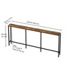 FLORIHOMA 78.7" Behind Couch Table with Fast Charging Station, 7.1"