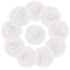 10Pcs White Faux Fur Pom Poms for Hats - 2.3