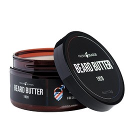 Fresh Beards Black Light Beard Butter - Spice, Wood, and Citrus Fragrance - Men's Mustache Conditioner - Soothing Anti-Itch Moisturizer and Softener for Healthy Growth