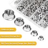 300 Pcs Serrated Flange Hex Nuts Kit, M3 M4 M5