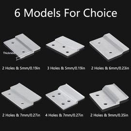 16 Pieces Aluminum Picture Hangers 2 Holes 9mm Z Clip Bracket Heavy Duty French Picture Hanger for Hanging Wall Paintings, Photos, Mirrors, Artwork and Frames