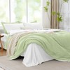 Kozyhvn Full Size Comforter Sets Light Green Reversible Bedding Set,