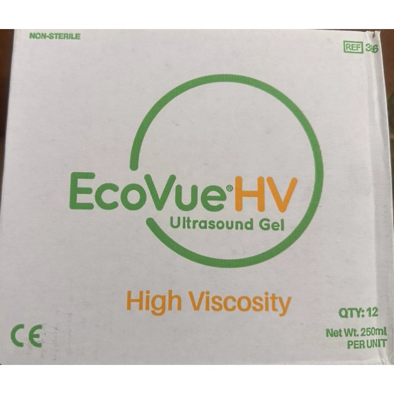 EcoVue HV Ultrasound Gel High Viscosity Water Soluble Paraben Dye