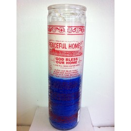 Peace in The Home (Paz En El Hogar) 7 Day Unscented 2 Color Candle in Glass