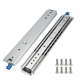 Betesy Hardware 1 Pair of 38 Inch Heavy Duty Drawer Slides 500LB Full Extension Side Mount Ball Bearing Drawer Rails with Lock