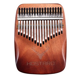 Hostaro Kalimba Thumb Piano, Solid, 17 Keys, Popular, Premium Protective Case, Cleaning Cloth Included, African Musical Instrument, Beginners, Japanese Manual (Gradation Brown)