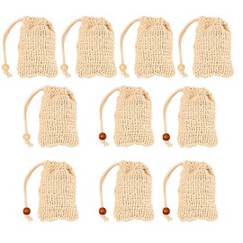 NOIAFZY 10PCS Ramie Soap Saver Bags - Reusable Soap Holders for Shower & Bath, Prevent Soap Waste & Enhance Lather