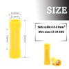 CEEYSEE 100Pcs of Yellow Insulated Butt Splice Terminal Butt Splice