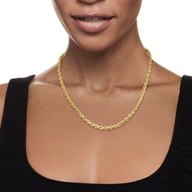 Ross-Simons Rope-Chain in 18kt Gold Over Sterling Chain Necklace