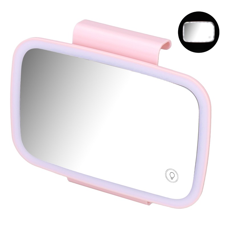 Car Sun Visor Makeup Mirror Surround LED Lights Touch Screen