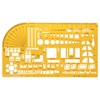 Kinmy Template Ruler Resin Oval Drafting Template Large Isometric Ruler