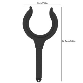 2 Pcs Boat Oar Lock Durable Marine Rowlock Horn Side Mount for Oars Rod and Fishing Rod Support Bracket for Sea Fishing Boating(Black)