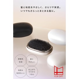[MOD'S HAIR] Stylish Base Up Brush (MHB-7040-AG) [Cute, Easy to Comb Hairbrush] Hair Comb, Hair Comb, Hairbrush, Women's, Hair Smooth, Static Removal Brush, Mod Hair, Mod Hair (Ash Gray)