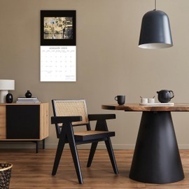 2025 Square Wall Calendar - Pop Art 12 x 12 Inch Monthly View, 16-Month, Art Theme, Includes 180 Reminder Stickers