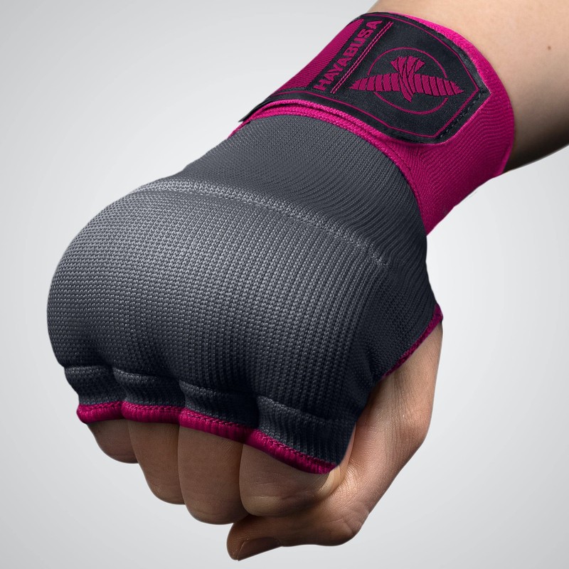 Hayabusa Quick Gel Boxing Hand Wrap Gloves - Grey/Pink, Medium