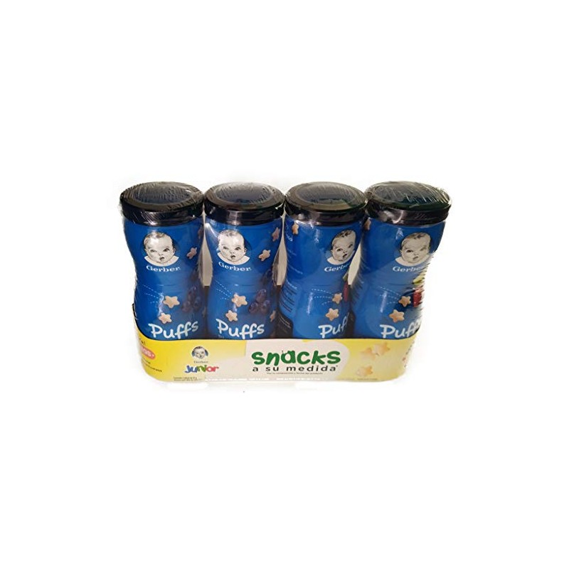 Snack Puffs Gerber - 4 piezas: 2 Mora azúl y
