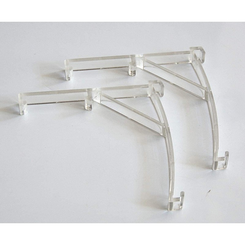 Valance Clips 8pcs 3.5" (89mm) Plastic Clear Color Curved Panel
