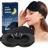Sleep Mask for Women Men, 100% Blackout 3D Contoured Cup