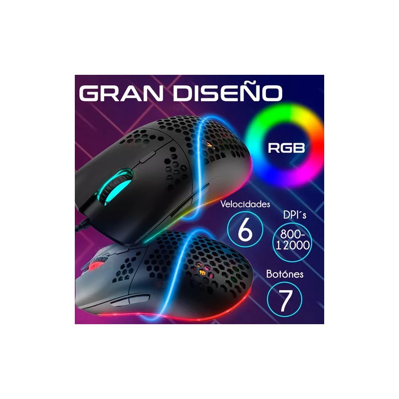 Ziyou Lang Mouse Gamer Alambrico Usb Profesional M6 Luz Led