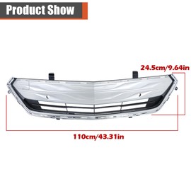 labwork Silvery Black Front Grille Lower with holes Replacement for Volt Premier 2016 2017 2018 2019