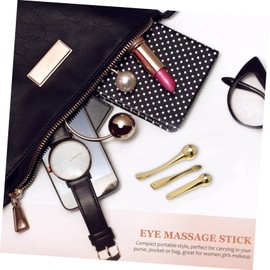 FRCOLOR 2sets Eyes Massage Stick Cream Spoon Zinc Alloy Beauty Tool for Makeup Face Cream 3pcs*2 Random Color