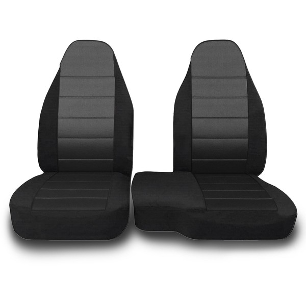 ESMING 2Pcs 60/40 Cloth High Back Bench Seat Cover for