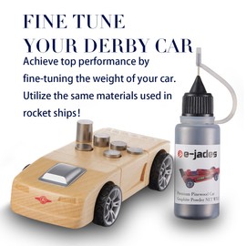 Pinewood Weights Car Kit-Derby Car Tungsten Weights 3.25OZ 14 Pieces 4 Sizes&0.5OZ Graphite Powder Lubricant- Cylindrical Weights-Graphite Lubricant for Derby car Pine Derby Car Wheels Axles Speed