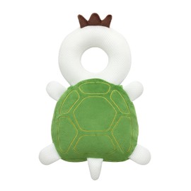 PLOVZ Baby Head Protector Backpack Head Protection Pillow, Baby Helmet for Crawling Walking and Baby Teething Toys 3Pcs Set(Green Turtle)