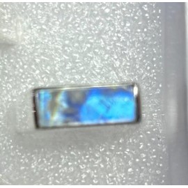 Natural Creations mens sterling silver ring Size 9 Rainbow Moonstone