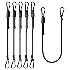 Iridsmole Adjustable Bungee Cords, 6pcs 1.2M Bungee Cord with Carabiner Hooks, Heavy Duty Bungees Straps for Bike Rack, Car Trunks, Tarps, Cargo, Camping