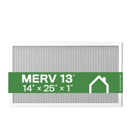 K&N 14X25X1 HVAC Furnace Air Filter, Lasts a Lifetime, Washable, Merv 13, the Last HVAC Filter You Will Ever Buy, Breathe Safely at Home or in the Office, HVC-13-11425