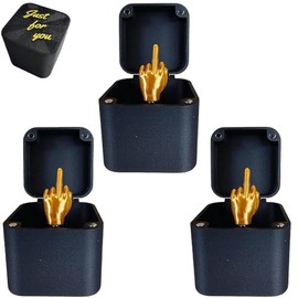 3 paquetes de dedo medio en una caja, caja de regalo sorpresa de dedo, revelación sorprendente que da a otros una sorpresa diferente, dedo impreso en 3D en una broma emergente regalo Bo