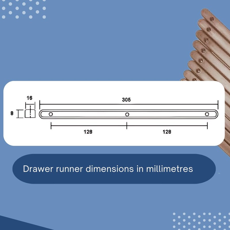 10 (5 Pairs) of Brown Plastic Drawer Runners with Screws
