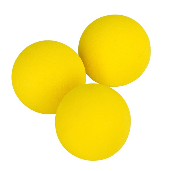 Kerbl Foam Ball, 4.5 cm, Yellow, Pack of 3