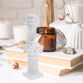 Milisten 1 Juego De Estatuas De Resina De Busto Escultura De Columna Romana Estatuas De Arquitectura Griega Pequeña Retratos Figuritas Adorno De Mitología De Escritorio para