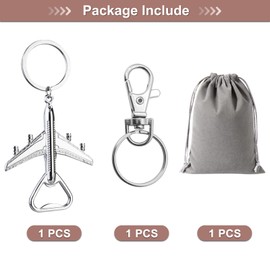 GENSMILE Flugzeug-Schlüsselanhänger Geschenk für Männer & Frauen - Reise-Bieröffner Schlüsselring, Geburtstagsgeschenk für Piloten/Veteranen/Reisefans, Schlüsselanhänger für Rucksack-Deko