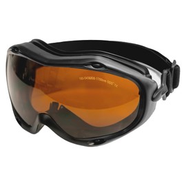 MCWlaser - anteojos de seguridad láser OD5+, 190-540nm / 800-1700nm Yag, azul, verde láser y luz UV anteojos láser para 445nm, 450nm, 455nm, 532nm, 808nm, 980nm, 1064nm, 1080nm, tipo de absorción de