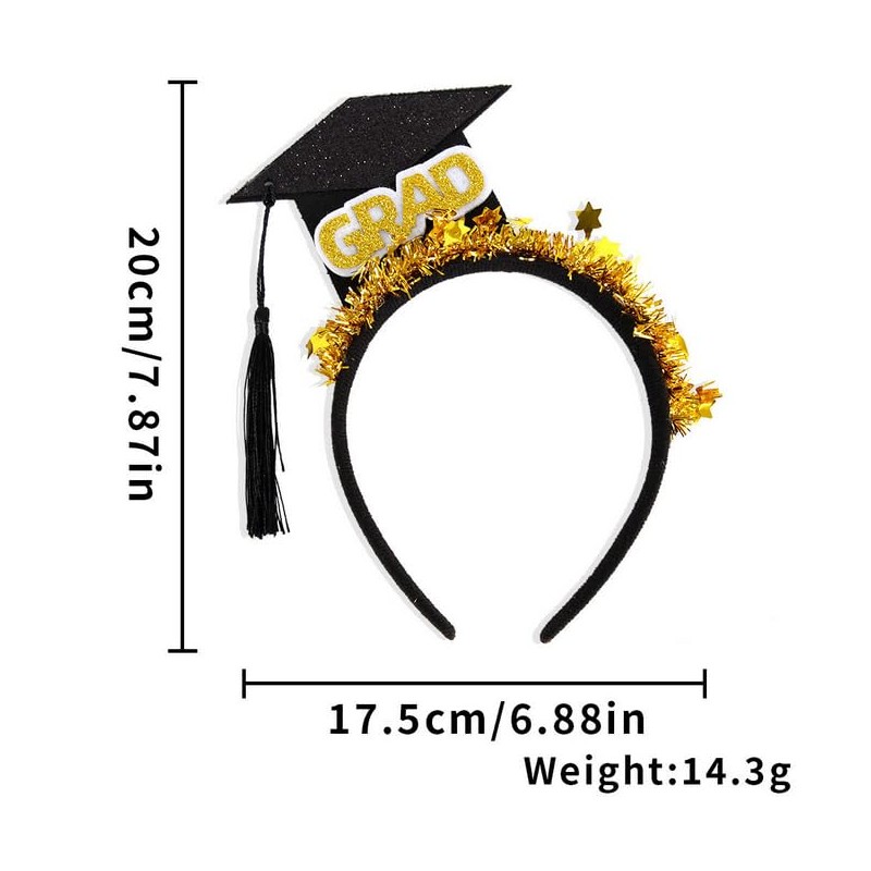 Losuya 4pcs Graduation Party Costume Headbands Headbands Accessories Random Color