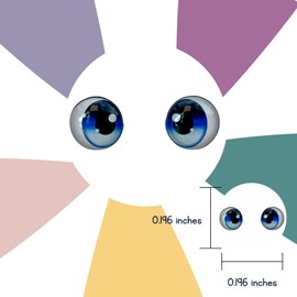 137-5: 3D Resin Googly & Wiggle Eyes (36 Pcs/18 Pairs) 5mm – Blue – Self-Adhesive for DIY Crafts, Clay, Felt, EVA, Cold Porcelain, Polymer Clay, Sculptures, Amigurumi, Scrapbooking & DIY Projects